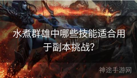 水煮群雄中哪些技能适合用于副本挑战？