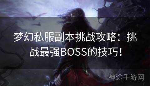 梦幻私服副本挑战攻略：挑战最强BOSS的技巧！