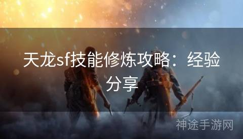 天龙sf技能修炼攻略：经验分享