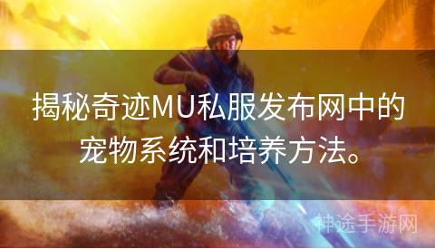 揭秘奇迹MU私服发布网中的宠物系统和培养方法。