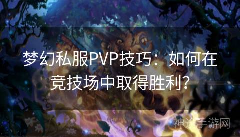 梦幻私服PVP技巧：如何在竞技场中取得胜利？