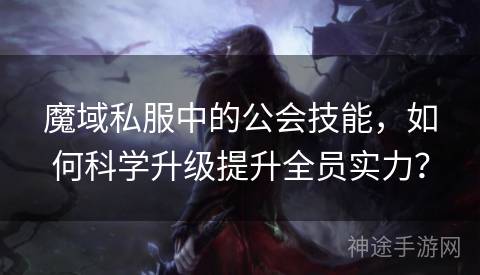 魔域私服中的公会技能，如何科学升级提升全员实力？