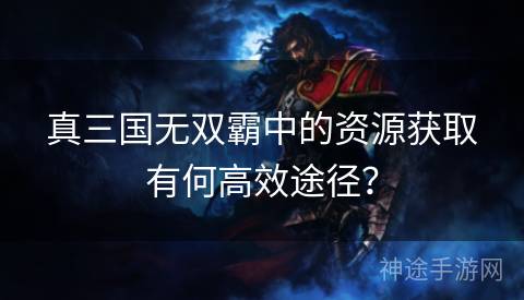 真三国无双霸中的资源获取有何高效途径？