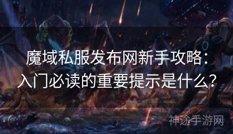 魔域私服发布网新手攻略：入门必读的重要提示是什么？