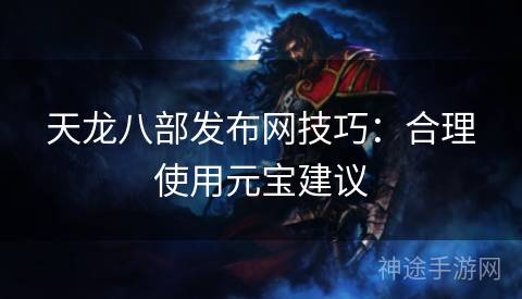 天龙八部发布网技巧：合理使用元宝建议