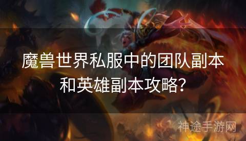 魔兽世界私服中的团队副本和英雄副本攻略？