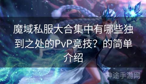 魔域私服大合集中有哪些独到之处的PvP竞技？的简单介绍