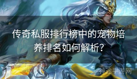 传奇私服排行榜中的宠物培养排名如何解析？