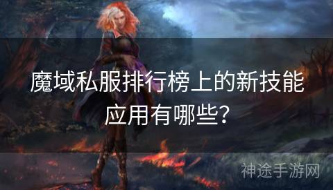 魔域私服排行榜上的新技能应用有哪些？