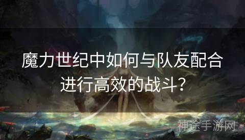 魔力世纪中如何与队友配合进行高效的战斗？