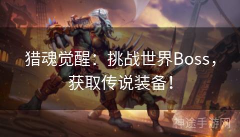 猎魂觉醒：挑战世界Boss，获取传说装备！