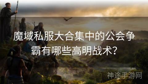 魔域私服大合集中的公会争霸有哪些高明战术？
