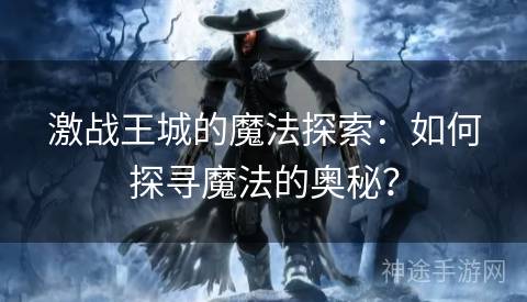 激战王城的魔法探索：如何探寻魔法的奥秘？