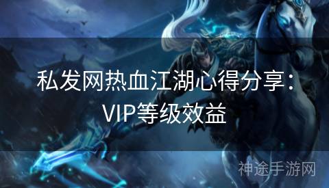 私发网热血江湖心得分享：VIP等级效益