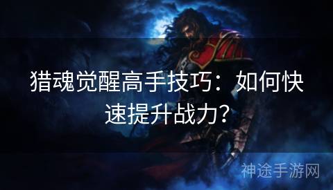 猎魂觉醒高手技巧：如何快速提升战力？
