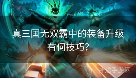 真三国无双霸中的装备升级有何技巧？