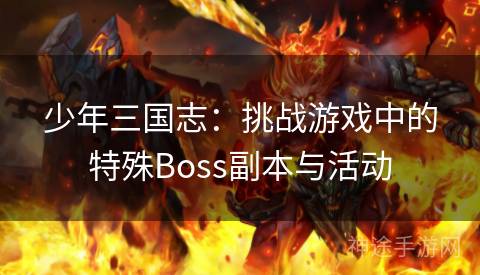 少年三国志：挑战游戏中的特殊Boss副本与活动