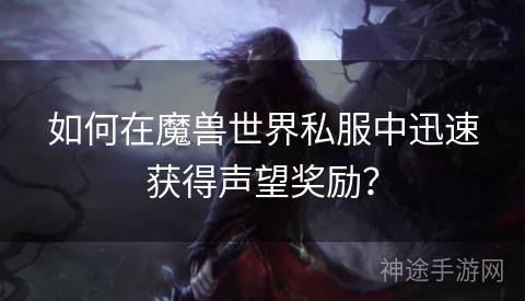 如何在魔兽世界私服中迅速获得声望奖励？