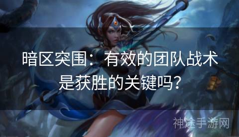 暗区突围：有效的团队战术是获胜的关键吗？