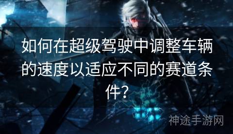 如何在超级驾驶中调整车辆的速度以适应不同的赛道条件？