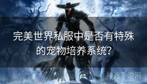 完美世界私服中是否有特殊的宠物培养系统？