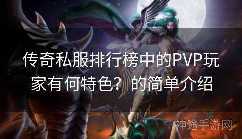 传奇私服排行榜中的PVP玩家有何特色？的简单介绍