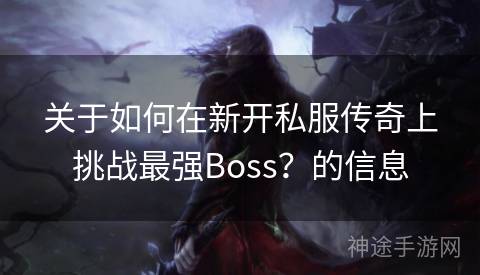 关于如何在新开私服传奇上挑战最强Boss？的信息