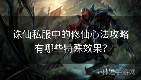 诛仙私服中的修仙心法攻略有哪些特殊效果？