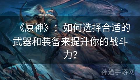 《原神》：如何选择合适的武器和装备来提升你的战斗力？