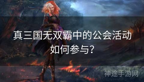 真三国无双霸中的公会活动如何参与？