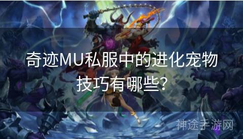 奇迹MU私服中的进化宠物技巧有哪些？