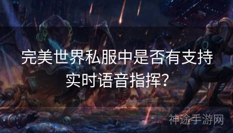 完美世界私服中是否有支持实时语音指挥？