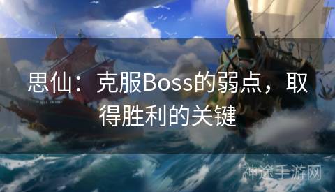 思仙：克服Boss的弱点，取得胜利的关键